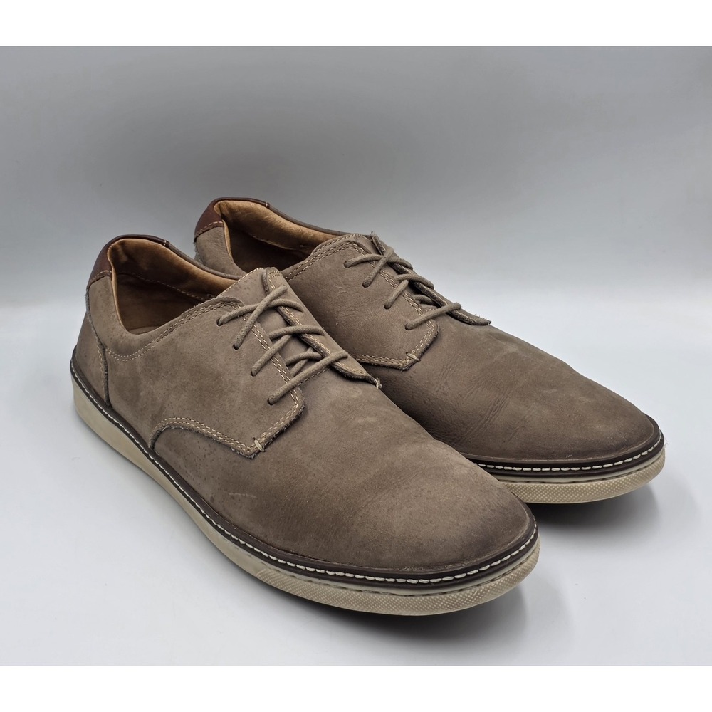 Johnston & Murphy Shoes Mens 12 M Oxford Dress Casual 25-8358 Brown Sheep Skin